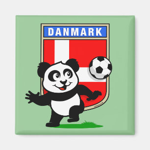 Imán Panda de fútbol de Dinamarca