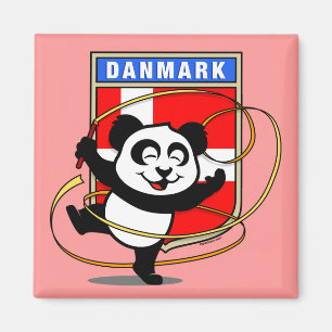 Imán Panda de Gimnasia Rítmica de Dinamarca