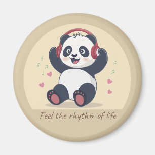 Imán Panda de Música Adorable