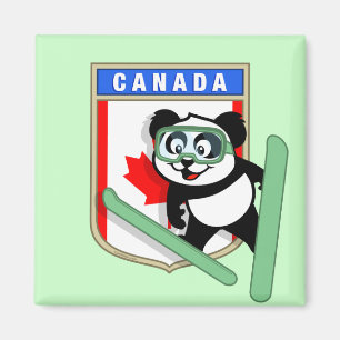 Imán Panda de salto de esquí de Canadá