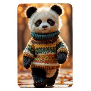 Imán Panda de sudadera de otoño