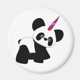 Imán Panda de Unicornio. Pandacorn