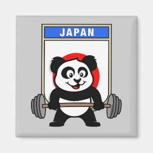 Imán Panda del levantamiento de pesas de Japón
