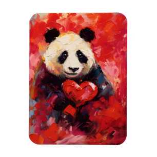 Imán Panda Día de San Valentín
