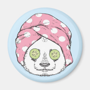 Imán Panda En El Spa