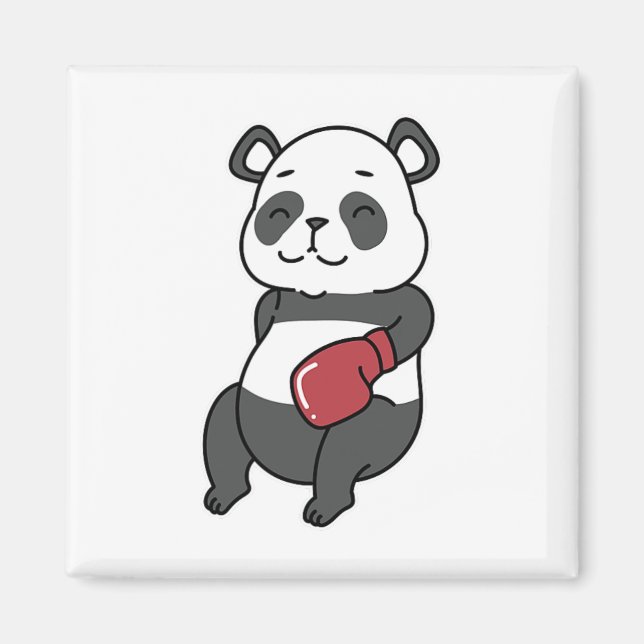 Imán Panda hace boxeo (Frente)