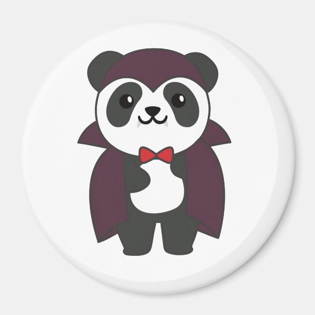 Imán Panda Halloween Cute Devil Kids Vampistume (Frente)