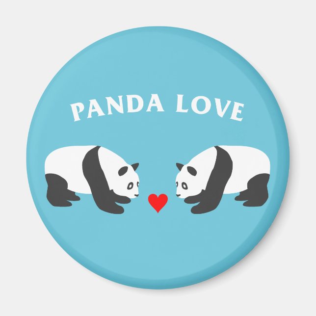 Imán Panda Love (Azul) (Frente)