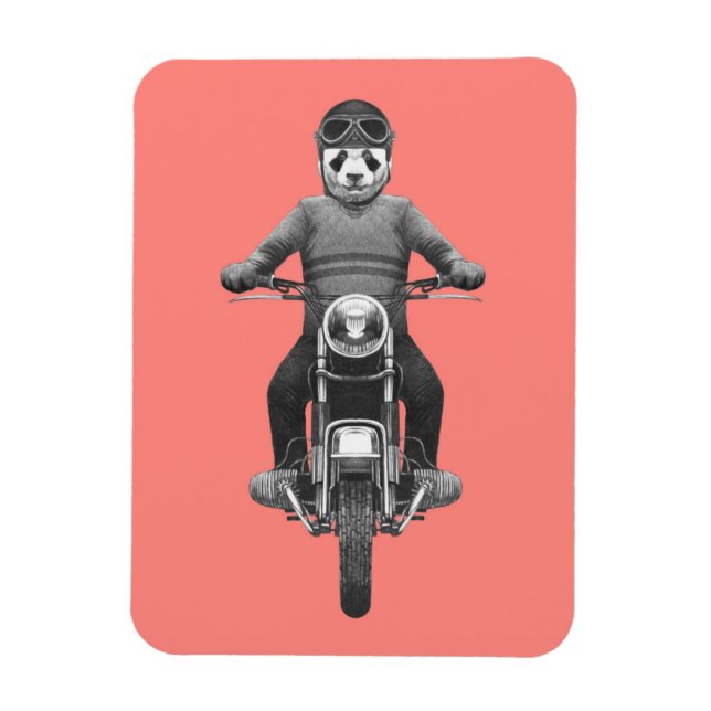Imán Panda Motorcyle Rider (Vertical)