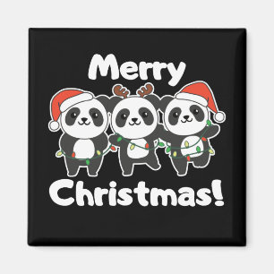 Imán Panda Navidades Animales Pandas Feliz Navidad