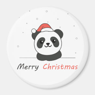 Imán Panda Navidades Nieve Animales De Invierno Pandas