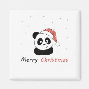 Imán Panda Navidades Nieve Animales De Invierno Pandas