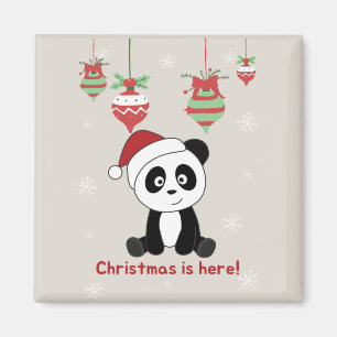 Imán Panda Navidades Nieve Animales De Invierno Pandas 