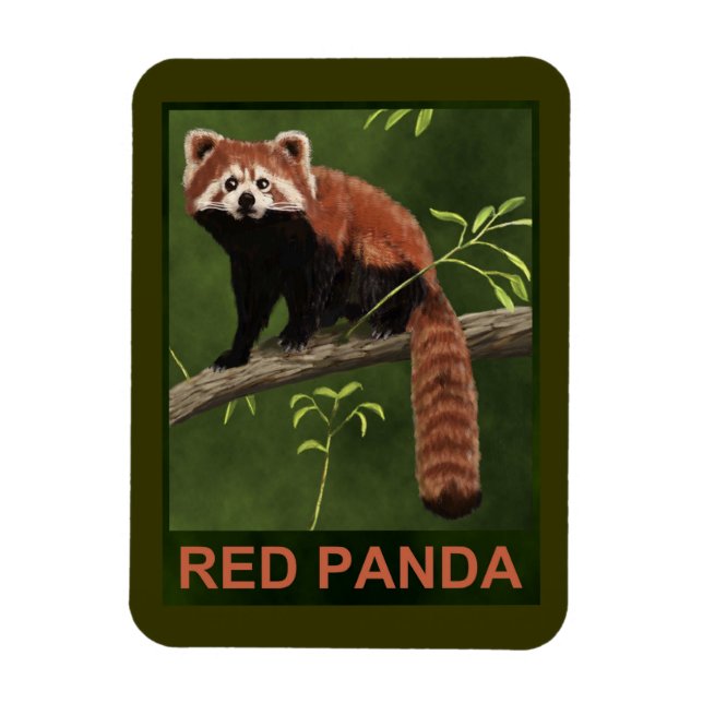 Imán Panda rojo (Vertical)