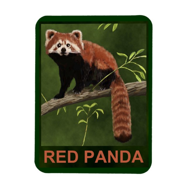 Imán Panda rojo (Vertical)