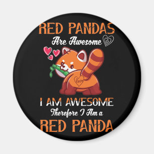 Imán Panda Rojo Panda Rojo Lover Panda Rojo