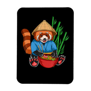 Imán Panda Rojo Ramen Cook Hombres Mujeres Niños Ramen