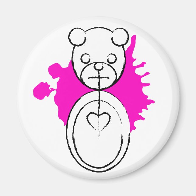 Imán panda splatz. (Frente)