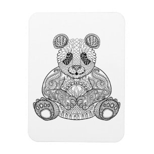 Imán Panda tribal inspirado