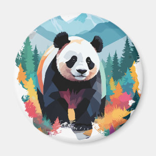 Imán Panda Vector Art Animal Majestic Nature Wildife