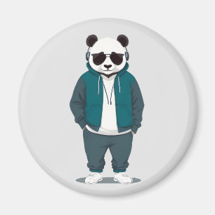 Imán Panda Viendo Carácter Animal De Hoodie Gracioso En