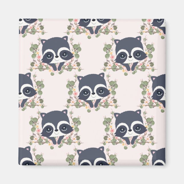 Imán Panda Y Tatuaje De Flor (Frente)