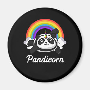 Imán Pandicorn Panda Bear Unicornio Arcoiris mágico