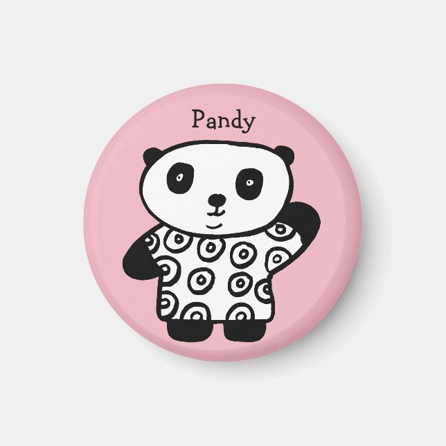 Imán Pandy el Panda personalizado (Frente)