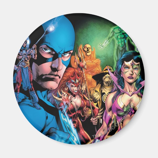 Imán Panel 2 del cómic nocturno más negro - Color (Frente)