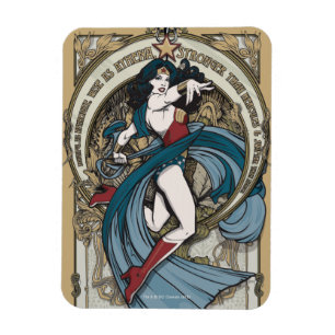 Imán Panel Art Nouveau de la mujer maravilla