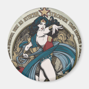 Imán Panel de Art Nouveau para mujer maravilla