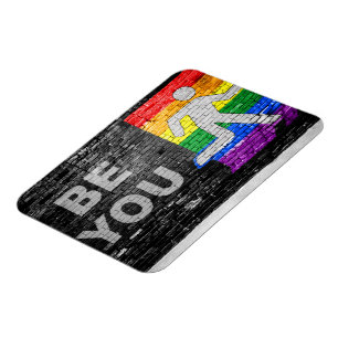 Imán Panel de colores del orgullo arcoíris urbano de Sl