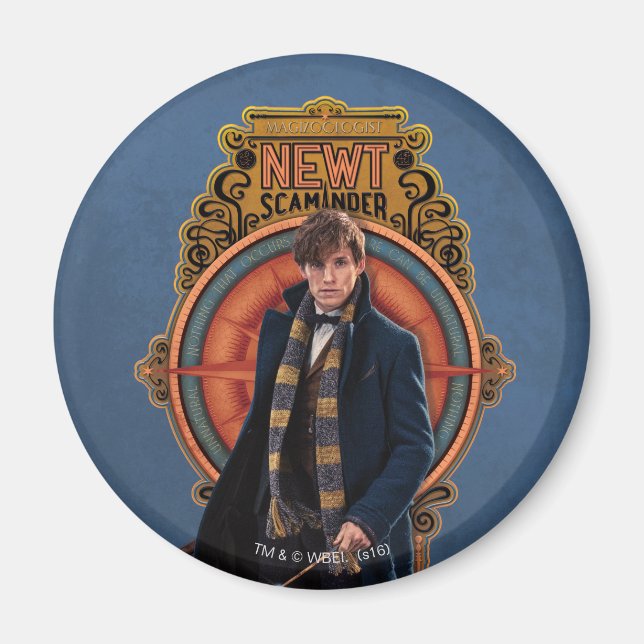 Imán Panel de estilo Art Nouveau de NEWT SCAMANDER™ (Frente)