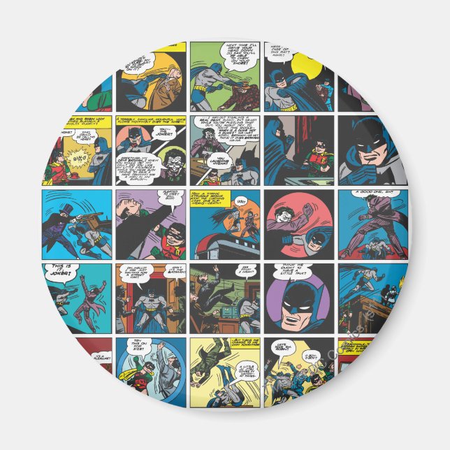 Imán Panel de historietas de Batman 5x5 (Frente)