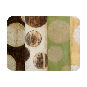 Imán Panel de madera de tono de la Tierra pintado con c