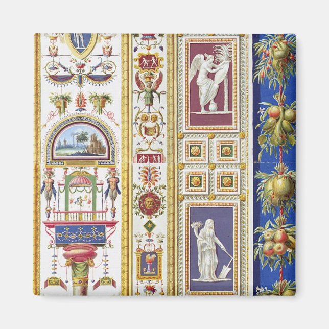 Imán Panel de Raphael Loggia en el Vaticano, de (Frente)