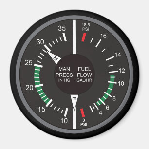 Imán Panel del avión de presión del colector y flujo 