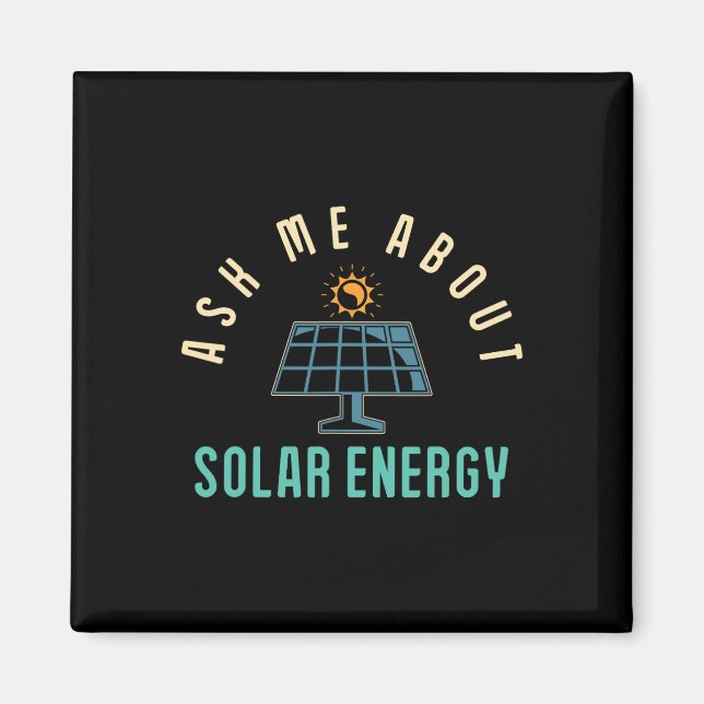 Imán Panel solar me pregunta sobre energía solar (Frente)