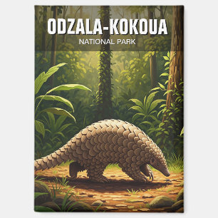 Imán Pangolin en el Parque Nacional Odzala-Kokoua Congo