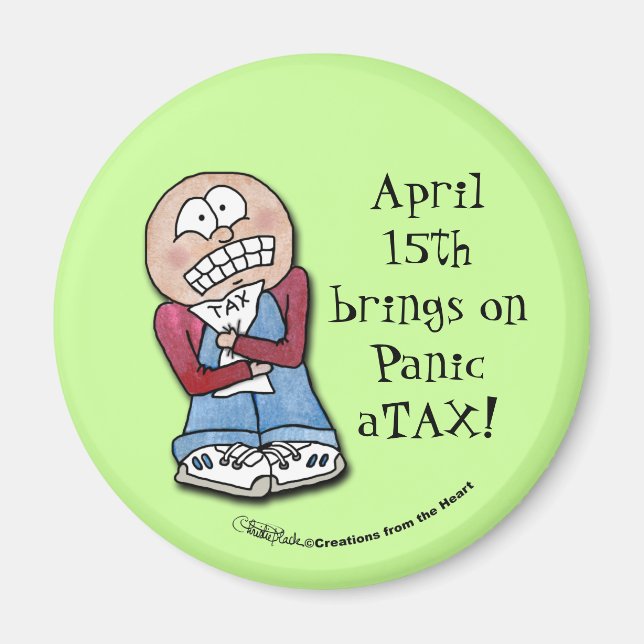 Imán ¡Pánico IMPUESTO! (Frente)