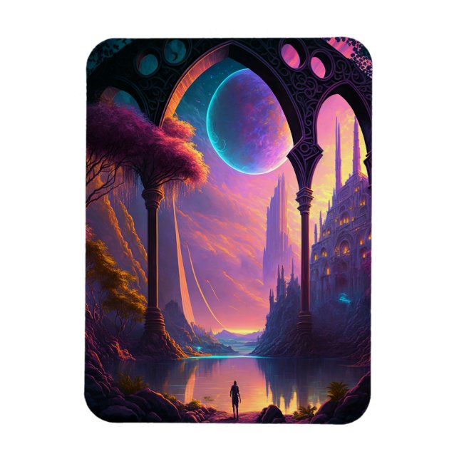 Imán Panorama de ciencia ficción fantástica (Vertical)