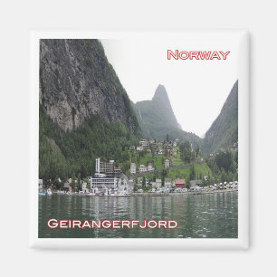 Imán panorama de GEIRANGERFJORD zNO120, Noruega, Fridge