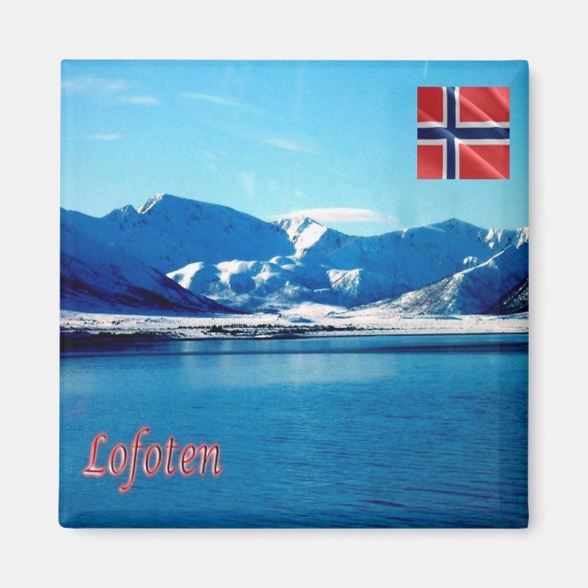 Imán panorama de la zNO136 LOFOTEN, Noruega, Fridge (Frente)