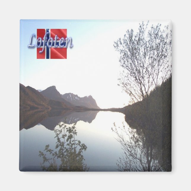 Imán panorama de LOFOTEN zNO137, Noruega, Fridge (Frente)