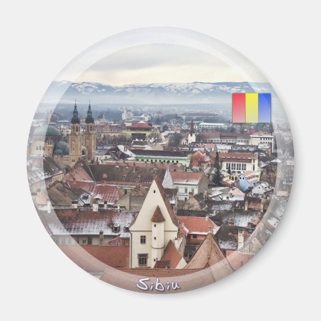 Imán Panorama de Sibiu (Frente)