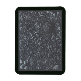 Imán Panorama de tinta plateada del mundo oscuro