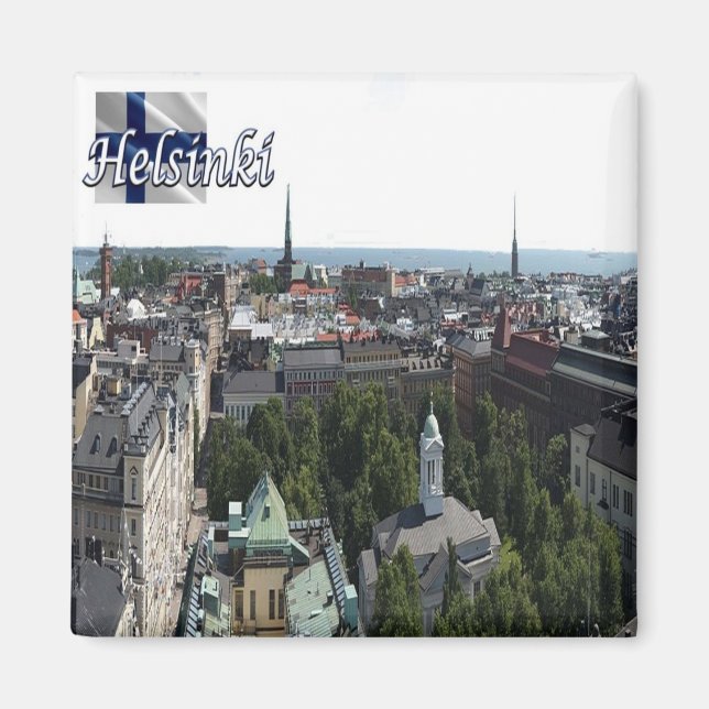 Imán panorama de zFI006 HELSINKI, Finlandia, Fridge (Frente)