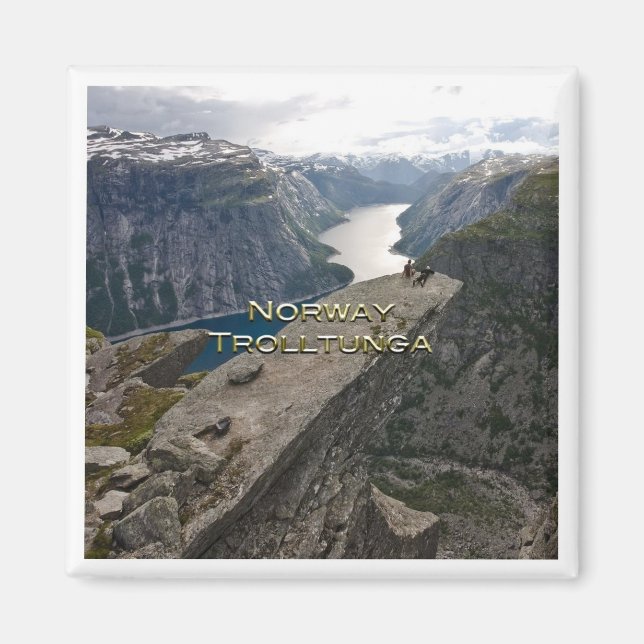 Imán panorama de zNO083 TROLLTUNGA, Noruega, Europa, Fr (Frente)