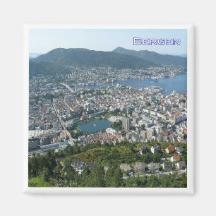 Imán panorama de zNO127 BERGEN, Noruega, Fridge