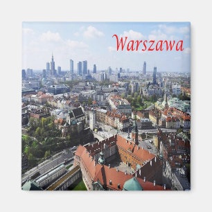 Imán panorama de ZPL011 WARSAW, Polonia, Europa, Fridge